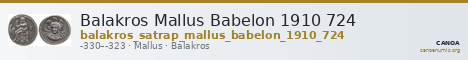 Balakros Mallus Babelon 1910 724 — CANOA