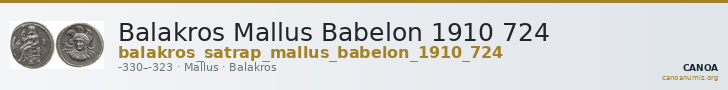 Balakros Mallus Babelon 1910 724 — CANOA