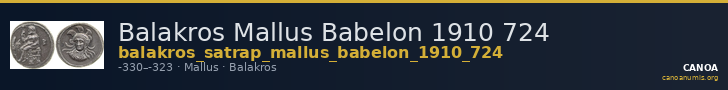 Balakros Mallus Babelon 1910 724 — CANOA
