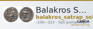 Balakros Soli (Pompeiopolis) Babelon 1910 726 — CANOA