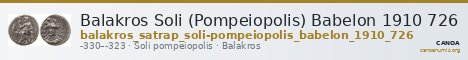 Balakros Soli (Pompeiopolis) Babelon 1910 726 — CANOA