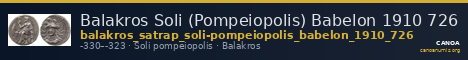 Balakros Soli (Pompeiopolis) Babelon 1910 726 — CANOA