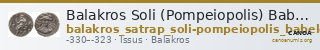 Balakros Soli (Pompeiopolis) Babelon 1910 727 — CANOA