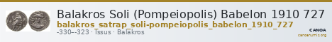 Balakros Soli (Pompeiopolis) Babelon 1910 727 — CANOA