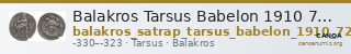Balakros Tarsus Babelon 1910 728-30 — CANOA