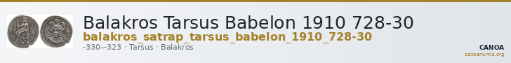 Balakros Tarsus Babelon 1910 728-30 — CANOA