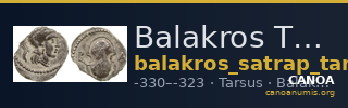 Balakros Tarsus SNG Paris 489a-b — CANOA