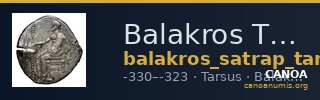 Balakros Tarsus Von Aulock 1964 Pl. 5, 5 — CANOA