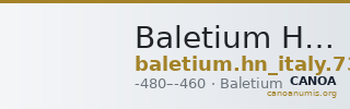 Baletium Historia Numorum Italy 730 — CANOA