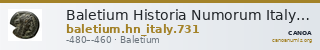 Baletium Historia Numorum Italy 731 — CANOA