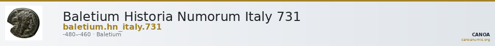 Baletium Historia Numorum Italy 731 — CANOA