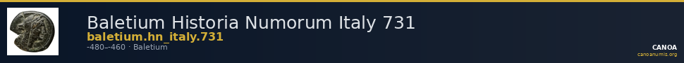 Baletium Historia Numorum Italy 731 — CANOA