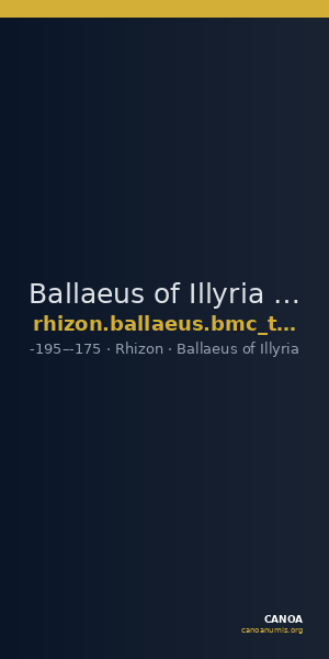 Ballaeus of Illyria Rhizon BMC Ballaeus 5 — CANOA