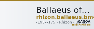 Ballaeus of Illyria Rhizon BMC Ballaeus 5 — CANOA