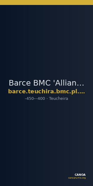 Barce BMC 'Alliance' coins Period II, pl. XXXVII, 20-2 — CANOA