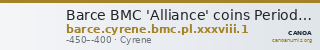 Barce BMC 'Alliance' coins Period II, pl. XXXVIII, 1 — CANOA