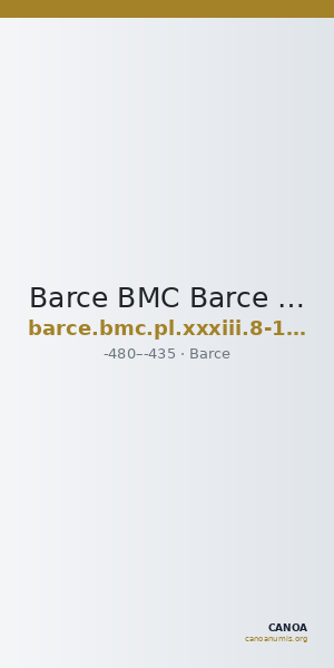 Barce BMC Barce Period II, group 1-2, pl. XXXIII, 8-17, pl. XXXIV, 1-5, 7-23 — CANOA