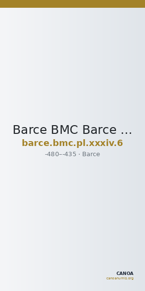 Barce BMC Barce Period II, group 1-2, pl. XXXIV, 6 — CANOA