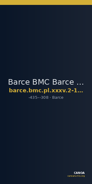 Barce BMC Barce Period III, pl. XXXV, 2-13, pl. XXXVI, 4-8 pl. XXXVII, 4-5, 9, pl. XLVII, 1-8 — CANOA