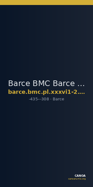 Barce BMC Barce Period III, pl. XXXVI, 1-2, 10-1, pl. XXXVII, 2 — CANOA