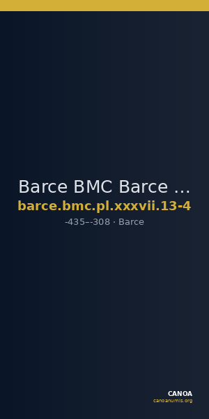 Barce BMC Barce Period III, pl. XXXVII, 13-4 — CANOA
