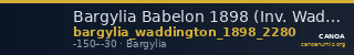 Bargylia Babelon 1898 (Inv. Waddington) 2280 — CANOA