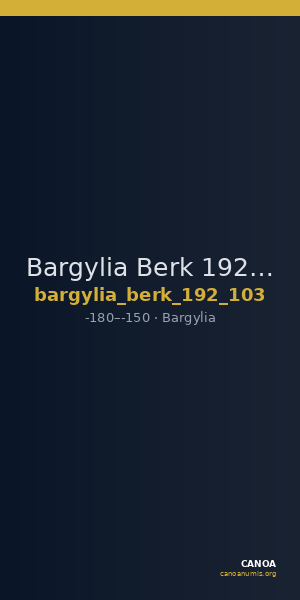 Bargylia Berk 192 (2014) 103 — CANOA
