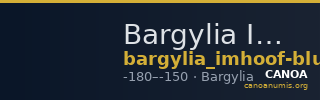 Bargylia Imhoof-Blumer 1901-2 p.126, 1 — CANOA