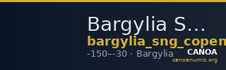 Bargylia SNG Copenhagen Bargylia 176 — CANOA
