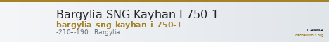 Bargylia SNG Kayhan I 750-1 — CANOA