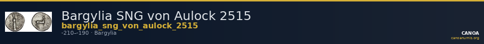 Bargylia SNG von Aulock 2515 — CANOA