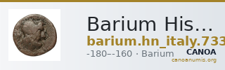 Barium Historia Numorum Italy 733 — CANOA