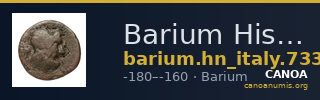 Barium Historia Numorum Italy 733 — CANOA