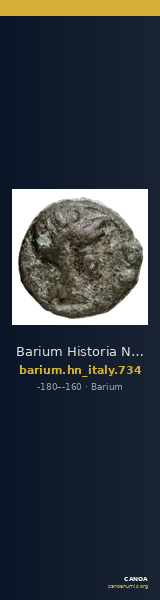 Barium Historia Numorum Italy 734 — CANOA