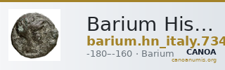 Barium Historia Numorum Italy 734 — CANOA