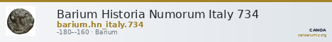 Barium Historia Numorum Italy 734 — CANOA