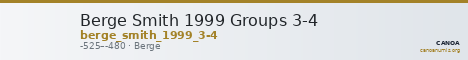 Berge Smith 1999 Groups 3-4 — CANOA