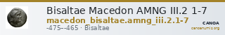 Bisaltae Macedon AMNG III.2 1-7 — CANOA