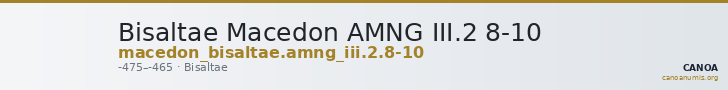 Bisaltae Macedon AMNG III.2 8-10 — CANOA