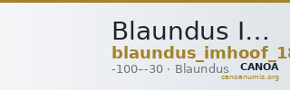 Blaundus Imhoof-Blumer 1883 p. 385, 6 — CANOA