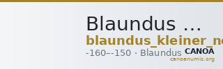 Blaundus Kleiner and Noe 1977 p. 81, 7 — CANOA