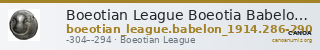 Boeotian League Boeotia Babelon 1914 286-290 — CANOA
