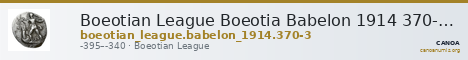 Boeotian League Boeotia Babelon 1914 370-373 — CANOA