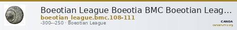 Boeotian League Boeotia BMC Boeotian League 108-111 — CANOA