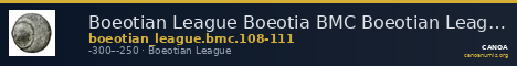 Boeotian League Boeotia BMC Boeotian League 108-111 — CANOA
