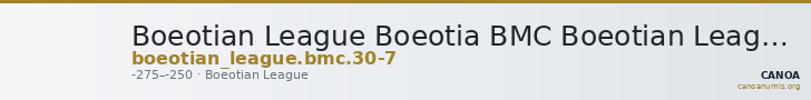 Boeotian League Boeotia BMC Boeotian League 30-37 — CANOA