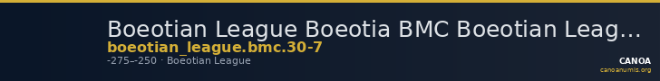 Boeotian League Boeotia BMC Boeotian League 30-37 — CANOA