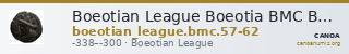 Boeotian League Boeotia BMC Boeotian League 57-62 — CANOA