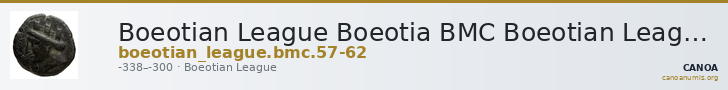 Boeotian League Boeotia BMC Boeotian League 57-62 — CANOA
