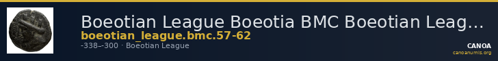 Boeotian League Boeotia BMC Boeotian League 57-62 — CANOA